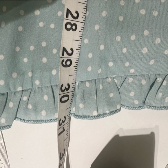 Kittenish Polka Dot Cutout Dress in Light Blue, Medium - Picture 10 of 13